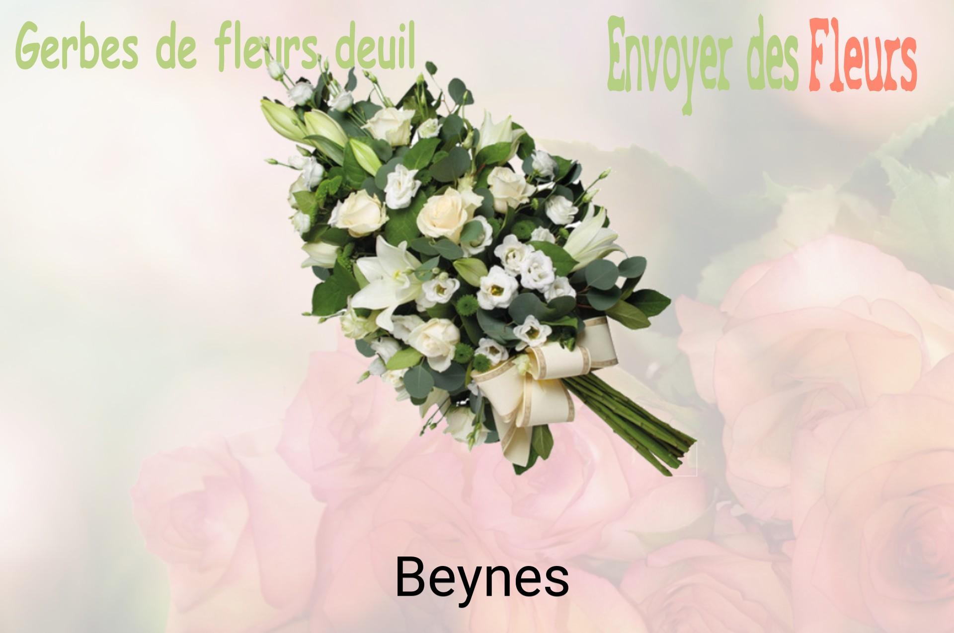 Gerbe de fleurs de deuil livrée à Beynes